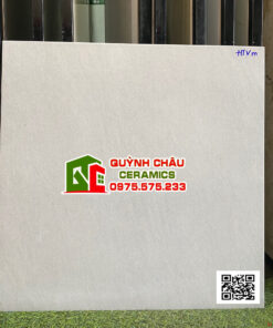 Gạch xương đá 600×600 mờ trắng xám chống bám bẩn