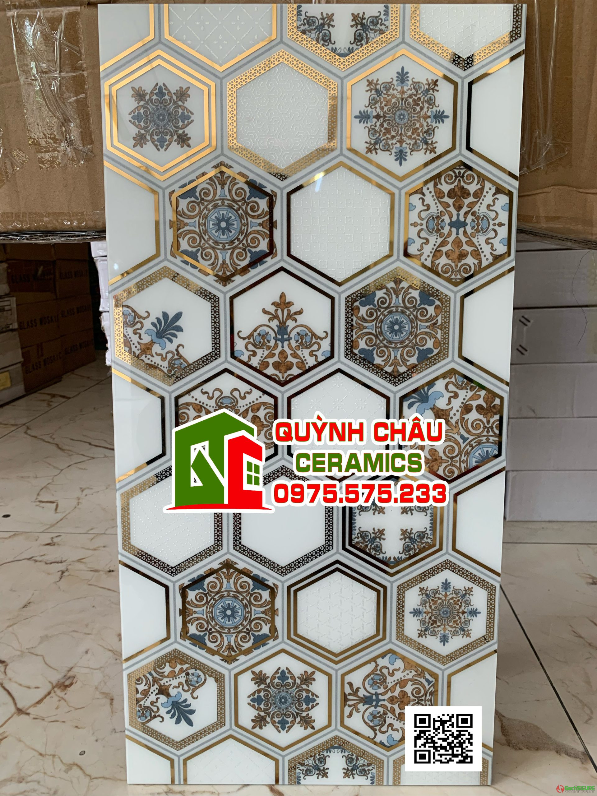 Những mẫu đá trang trí 30x60 kim nhũ vàng đẹp mnk