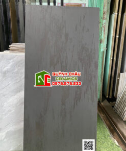 Gạch ấn độ 60×120 đen mờ matt hiệu ứng Glossy Effect