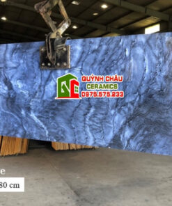 Gạch ấn độ 80×240 màu xanh biển vân đá bóng kiếng đẹp