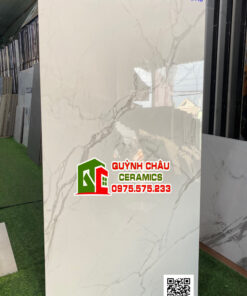 Gạch bóng kiếng 600×1200 trắng vân khói bền đẹp giá tốt
