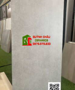 Gạch nhám mờ 600×1200 vân xi măng xám đậm