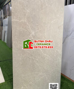 Gạch ốp lát 60×120 màu xám mờ nhám vân kẻ trắng đẹp