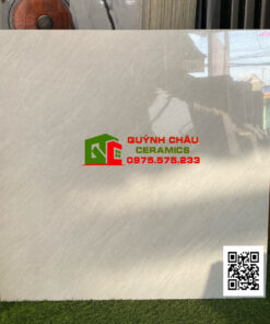 Gạch thạch bàn lát nền granite 80×80 đá mài bóng vân xám nhẹ