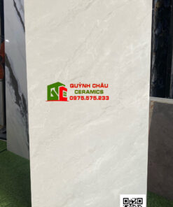 Gạch trung quốc 60×120 vân đá màu xám nhạt bóng kiếng