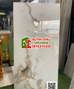 Gạch Cloudy Gold 600×1200 vân đá ấn độ Glossy