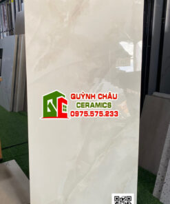 Gạch ấn độ 60×120 Glossy Onyx Mellow Bianco đá bóng