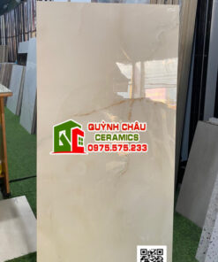 Gạch màu kem 60×120 Antisky Crema đá bóng ấn độ