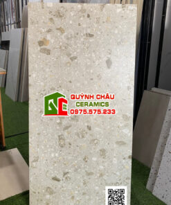 Gạch terrazzo đẹp ốp lát nội thất 60×120 Veneziano Ivory ấn độ