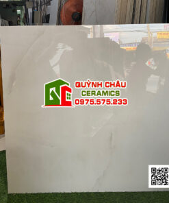 Gạch ấn độ 80×80 Aeroni Bianco đá bóng