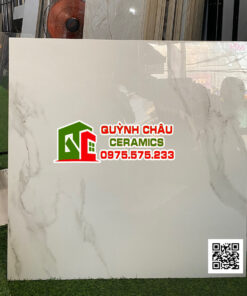 Gạch ấn độ 80×80 Lassic Satatuario vân trắng xám