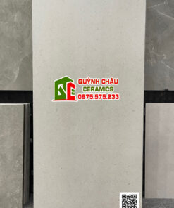 Gạch ấn độ 600×1200 mờ matt carving xám nhẹ