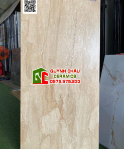 Gạch ấn độ 600×1200 vàng vân đá mờ