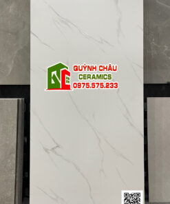 Gạch ấn độ 60×120 mờ vân trắng carving