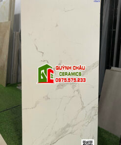 Gạch ấn độ 60×120 trắng vân carving Sparkle calssic statuario