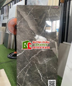 Gạch đồng chất 60×120 đá đen nâu vân trắng trung quốc