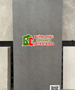 Gạch lát nền ấn độ 600×1200 đen đậm mờ carving