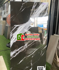 Gạch trung quốc 60×120 đen vân đá trắng siêu bóng
