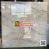 Gạch ấn độ 120×120 màu kem sậm vân đá olic beige stone bề mặt bóng