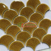 Gạch mosaic vảy cá màu vàng men rạn cao cấp