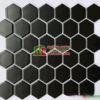 Gạch mosaic vỉ lục giác màu đen mờ