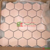 Gạch mosaic vỉ lục giác màu hồng men mờ