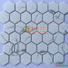 Gạch mosaic vỉ lục giác màu trắng đá vân mây