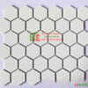 Gạch mosaic vỉ lục giác màu trắng mờ