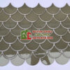 Gạch mosaic vỉ vảy cá màu nâu bóng