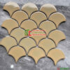 Gạch vỉ mosaic vảy cá màu be bóng trang trí