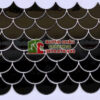 Gạch vỉ mosaic vảy cá màu đen bóng