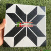 Gạch bông 20×20 hoa văn đen nền trắng