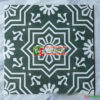 Gạch bông 30×30 màu xanh rêu hoa văn trắng