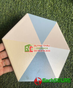 Gạch lục giác 200×230 hiệu ứng màu tam giác