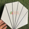 Gạch lục giác 200×230 màu trắng tia vạch đen