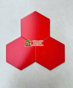 Gạch lục giác 20×23 màu đỏ đơn sắc