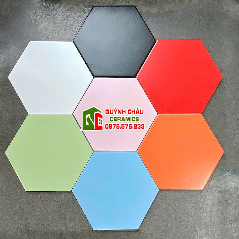 Gạch lục giác 20×23 màu đỏ đơn sắc Gạch lục giác 20×23 màu đỏ đơn sắc