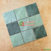 Gạch mosaic 10×10 mix nhiều màu xanh vân đá men mờ