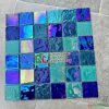 Gạch mosaic 48×48 thủy tinh mix phối màu xanh hỗn hợp