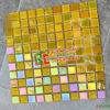 Gạch mosaic chip 25×25 thủy tinh màu vàng óng ánh