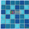 Gạch mosaic gốm mix màu men rạn 2 lớp ốp lát hồ bơi
