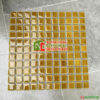 Gạch mosaic gốm sứ màu vàng đốm vân rạn bóng
