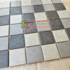 Gạch mosaic gốm sứ màu xám đậm nhạt men mờ
