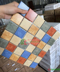 Gạch mosaic gốm sứ mix trộn phối màu sang trọng