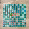 Gạch mosaic gốm sứ xanh lục trộn màu xanh ngọc vân rạn