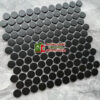Gạch mosaic hình chấm bi tròn màu đen bề mặt mờ