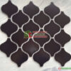 Gạch mosaic hình lồng đèn màu đen bề mặt mờ