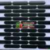 Gạch mosaic que đầu tròn đen mờ ốp dán trang trí