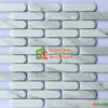 Gạch mosaic que đầu tròn trắng mờ vân mây