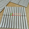 Gạch mosaic que đũa màu trắng lõm chấm mè bóng